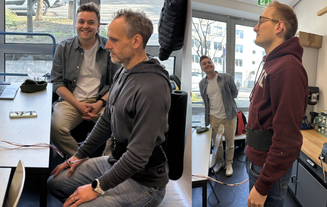 A user-testing session with the finished prototype.